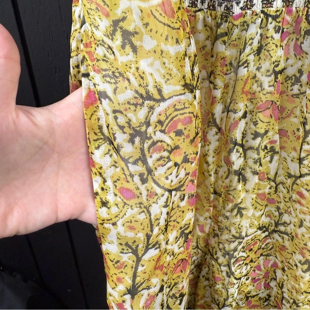 Free People Maria’s Floral Yellow Jumpsuit Medium